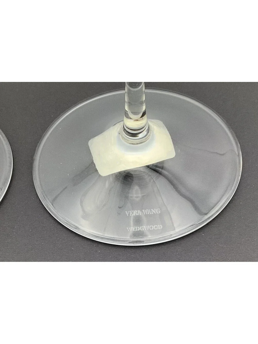 Wedgwood Vera Wang Modern Graphic Crystal Wine Glass Water Goblet *Set of 2*